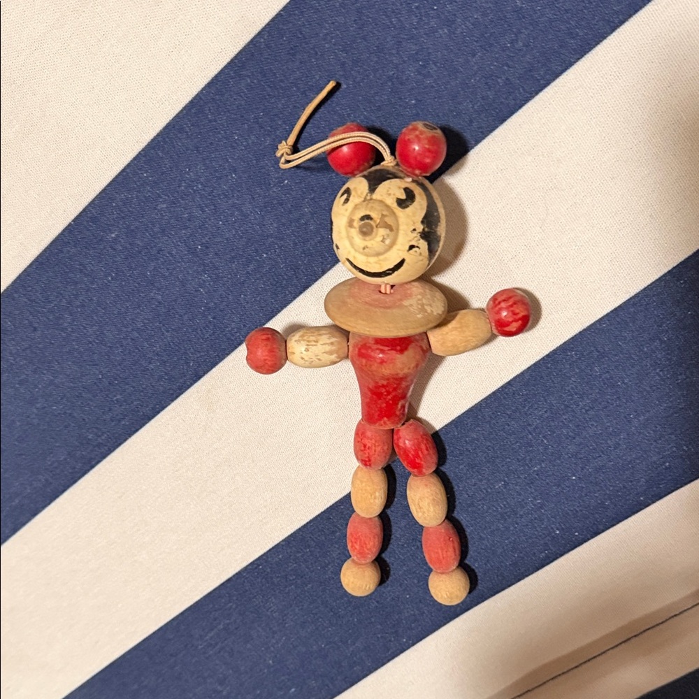 Rare Walt Disney Wooden Jointed Mickey Mouse Toy 1930s